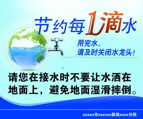 节约用水公益海报从我做起背景保护资源