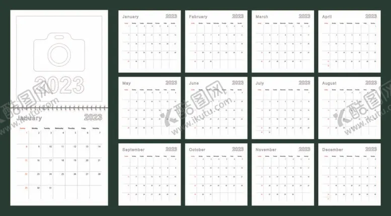 编号：47529609182328174820【酷图网】源文件下载-2023日历