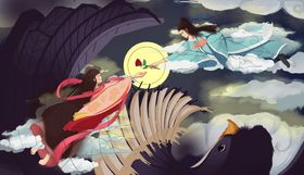 手绘七夕