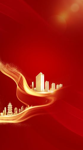 红色背景红色地产背景