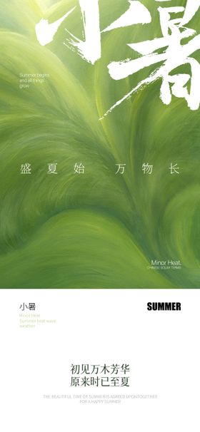 小暑节气海报质感二十四简约