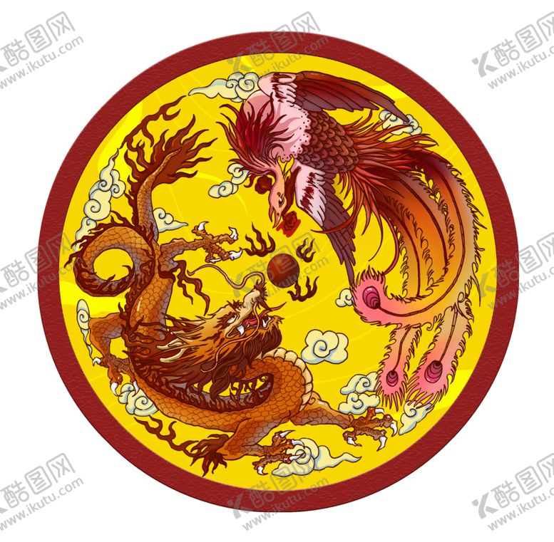 编号：24877902170144182843【酷图网】源文件下载-龙凤纹