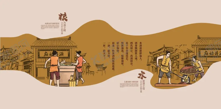 编号：77694201260352111439【酷图网】源文件下载-酒文化墙