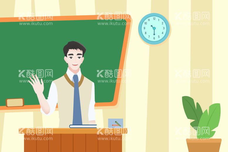 编号：29467310021955027253【酷图网】源文件下载-正在讲课的男老师