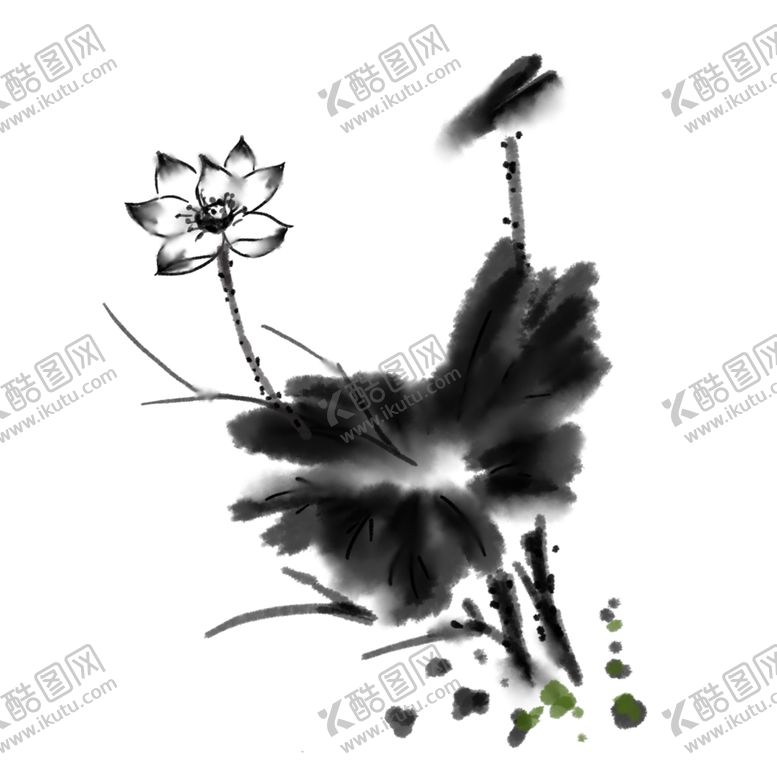 编号：57285605150513554502【酷图网】源文件下载-水墨素材毛笔画素材墨迹素材