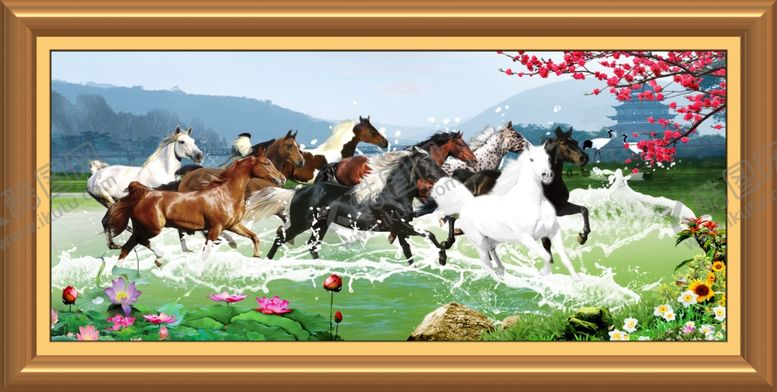 编号：59169409301717416469【酷图网】源文件下载-八骏图