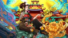 国潮手绘文化意境装饰画