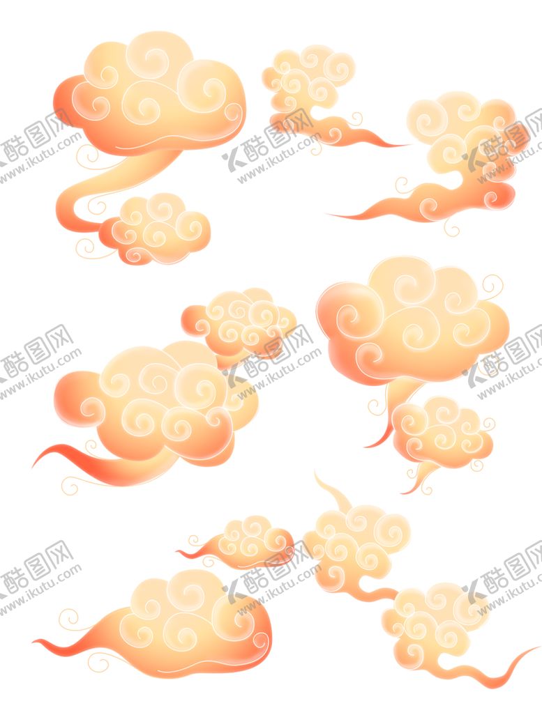 编号：96709310020001203677【酷图网】源文件下载-中国风祥云图案花纹底纹PNG