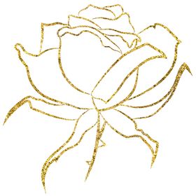 金色线条花朵图案