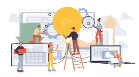 团队协作开展创意工作