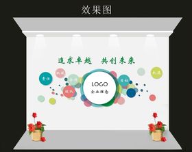 企业文化墙背景墙简约设计