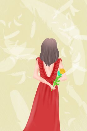插画素材橘子明信片壁纸自然