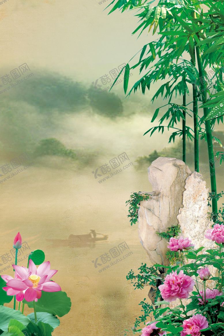 编号：54995609260519248706【酷图网】源文件下载-水墨山水背景