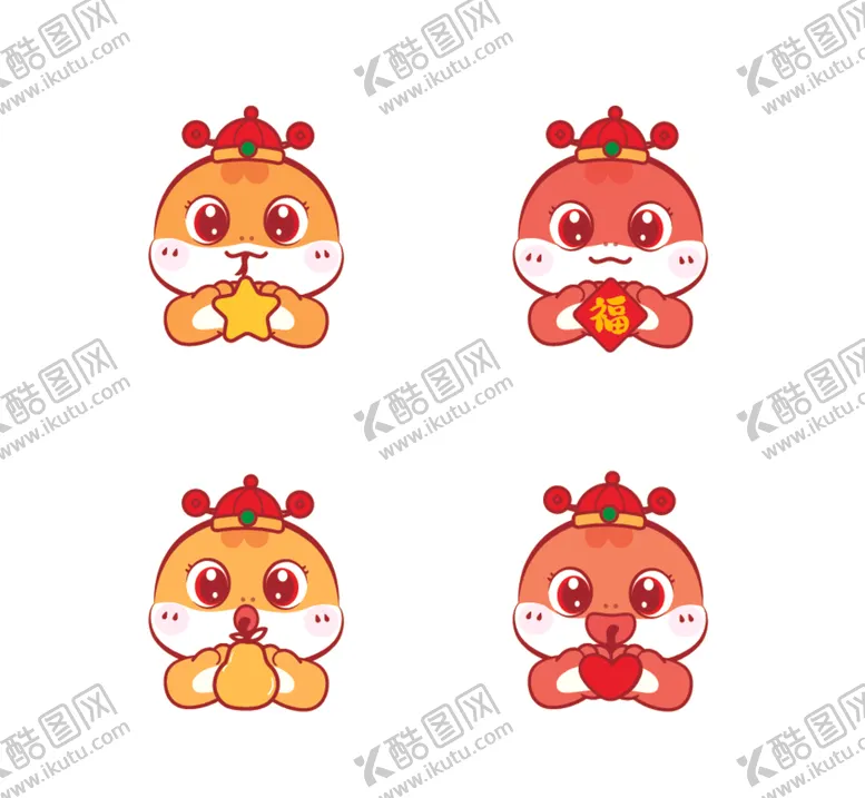 编号：33862401271650115720【酷图网】源文件下载-可爱的蛇头原创手绘
