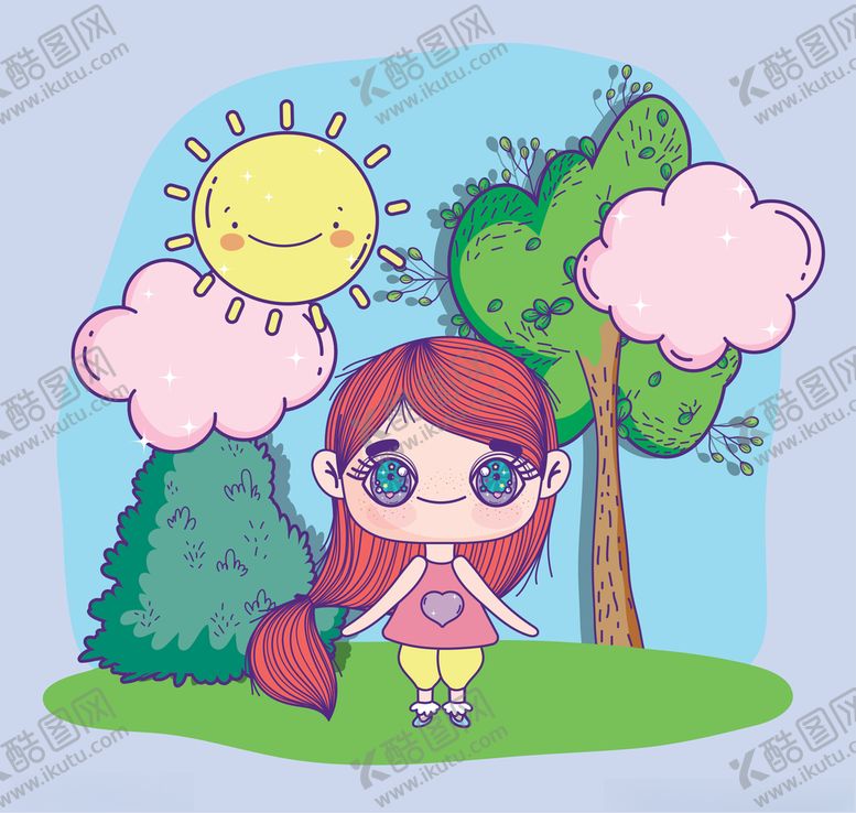 编号：67438706241803106243【酷图网】源文件下载-卡通手绘女孩