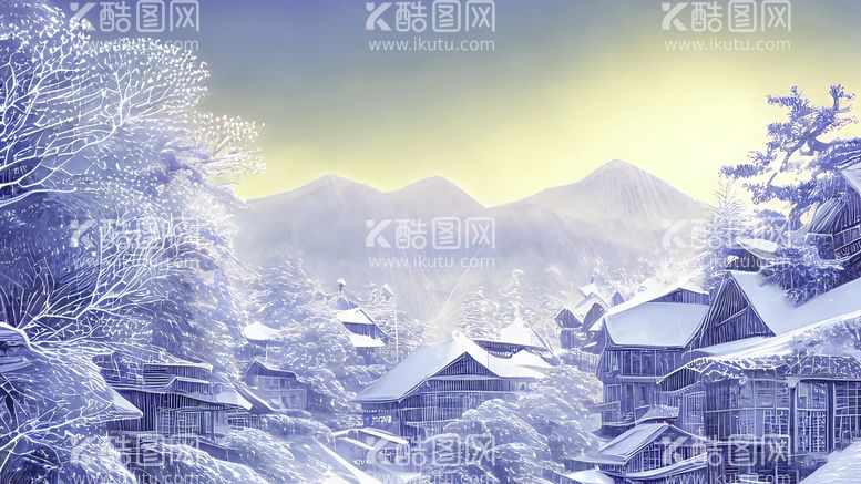 编号：75038110101321498134【酷图网】源文件下载-二十四节气之小雪风景