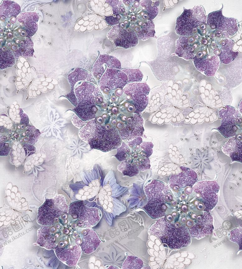 编号：98800409150929003249【酷图网】源文件下载-紫色珍珠花数码