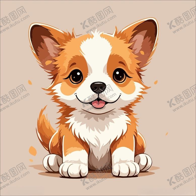 编号：15188104301655367173【酷图网】源文件下载-可爱柯基小狗插画
