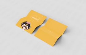 折页展示样机装订画册信纸智能贴图