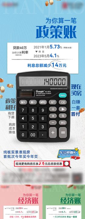 房地产算账海报