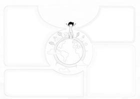 小学生手抄报黑白线稿