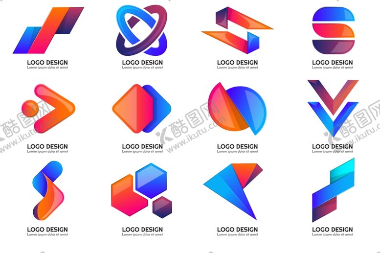 编号：30693604050202427629【酷图网】源文件下载-多彩几何创意企业标志集合