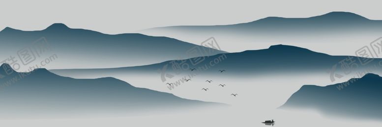 编号：77442302122028047827【酷图网】源文件下载-简约意境山水背景