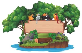 卡通动物文本框