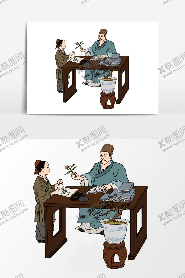 编号：65817804272216519904【酷图网】源文件下载-淡彩人物国画