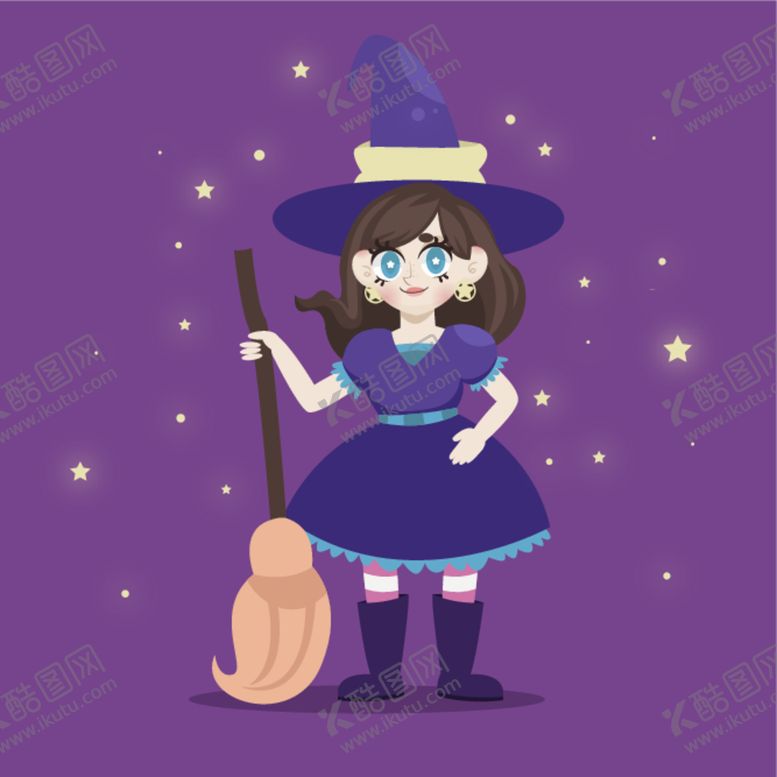 编号：11745512100053312136【酷图网】源文件下载-卡通魔女