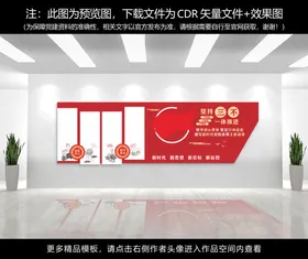 党建文化墙红色背景核心价值观图