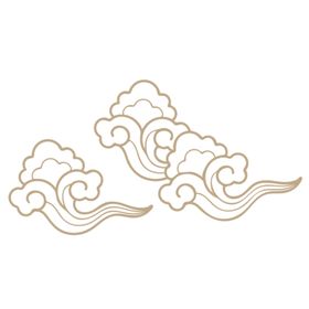 中式边框中国风标题栏云纹水免扣