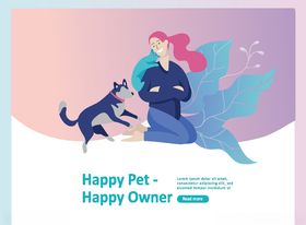 宠物手绘海报