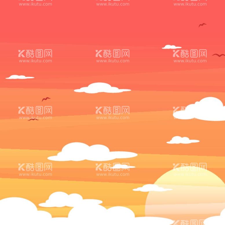 编号：63051212021400487024【酷图网】源文件下载-夕阳插画