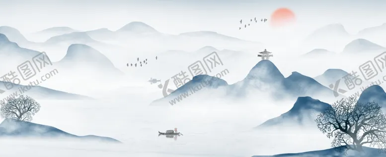编号：25366002101049174310【酷图网】源文件下载-水墨山水画