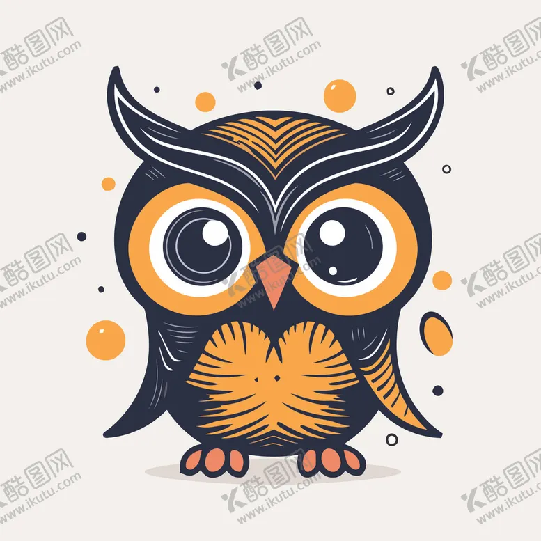 编号：66440702051119528186【酷图网】源文件下载-有趣猫头鹰卡通儿童插画