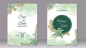 清新婚礼邀请函