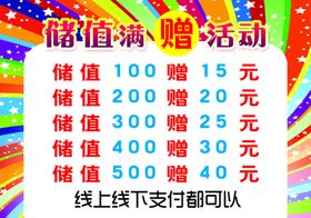 储值菜单