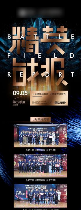 人物战报黑金长图海报