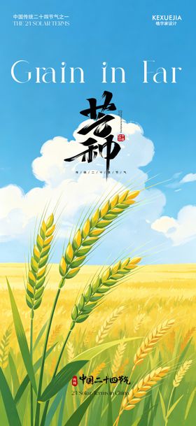 创意海报24节气芒种海报