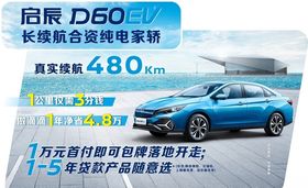 启辰D60EV车顶牌