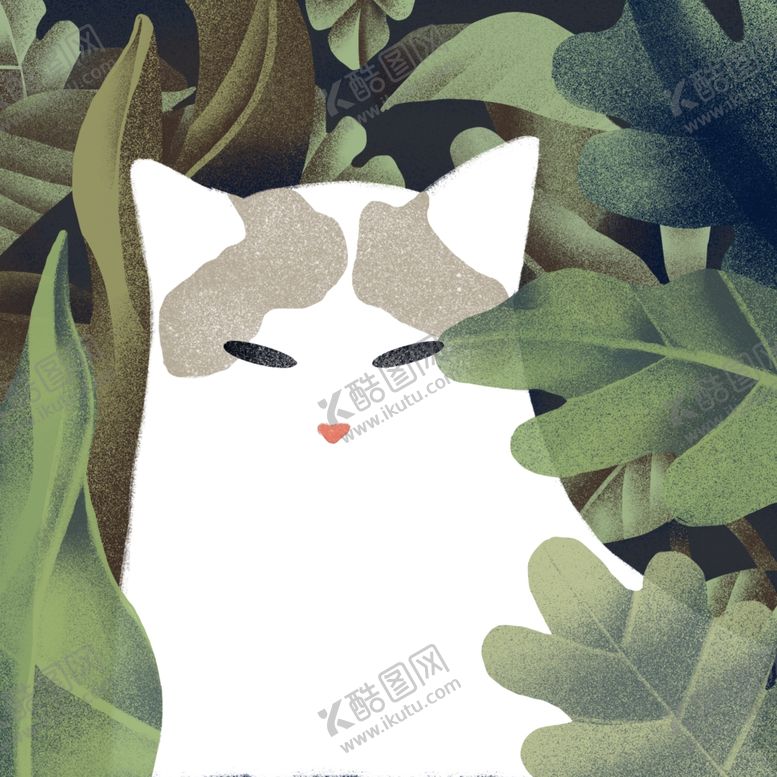 编号：22841906241224534947【酷图网】源文件下载-白猫插画