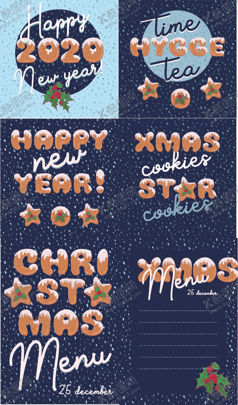 编号：99458207011710417029【酷图网】源文件下载-2020年新年圣诞贺卡模板