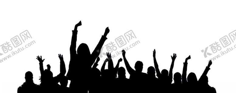 编号：24634809211140298008【酷图网】源文件下载-开心舞动的人群剪影