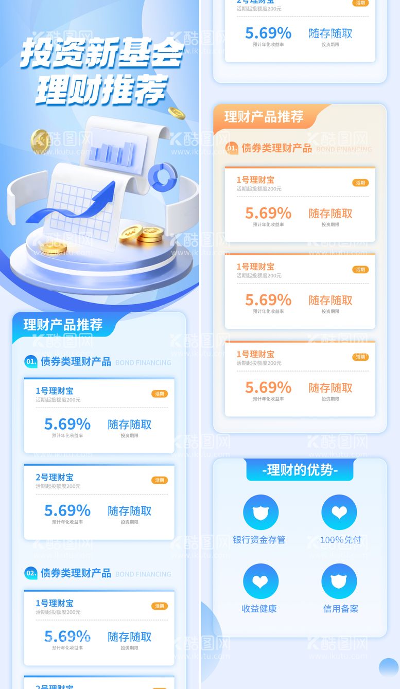 编号：10316811240702413252【酷图网】源文件下载-银行投资理财产品海报