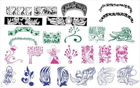 花纹花边角花传统图案