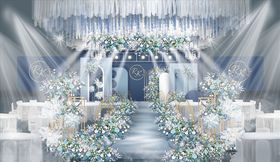 泰式蓝色简约婚礼订婚