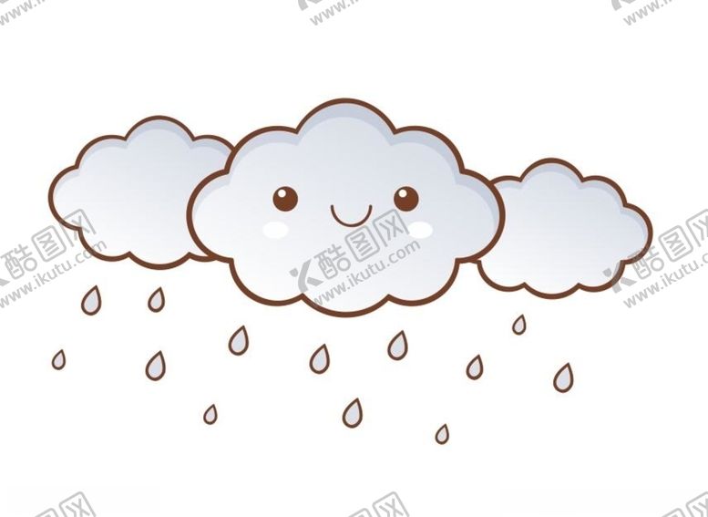 编号：53935909200711171977【酷图网】源文件下载-矢量卡通云朵下雨