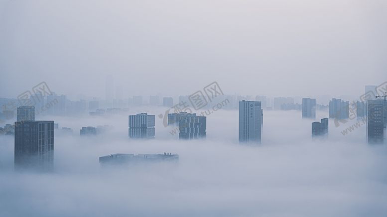 编号：53311602021444507953【酷图网】源文件下载-雾中的现代建筑