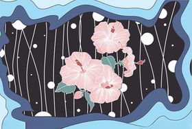 粉色花朵